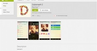 Fake Dubsmash 2 app on Google Play