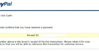 Fake PayPal email