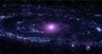 This mosaic of M31 merges 330 individual images taken by the Ultraviolet/Optical Telescope aboard NASA's Swift spacecraft