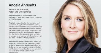 Angela Ahrendts is now officially Apple's senior vice president of retail and online stores