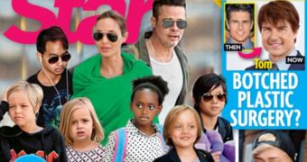 Tabloid claims to have exclusive inside peek into Angelina Jolie and Brad Pitt’s crazy family life