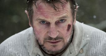 Liam Neeson takes on an entire pack of hungry wolves in “The Grey”