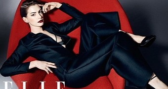 Anne Hathaway covers Elle UK, promotes new movie “Interstellar” from director Chris Nolan
