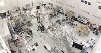 This wide-angle view shows the High Bay 1 cleanroom inside the Spacecraft Assembly Facility at NASA's Jet Propulsion Laboratory