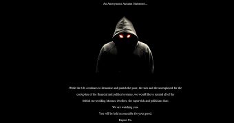 Anonymous hackers deface sites to publish their autumn statement