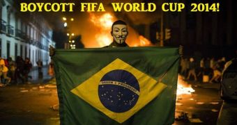 Anonymous protesting against Brazilian government