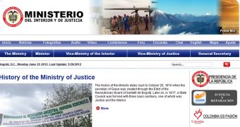 Anonymous hacks website of Colombia's Ministry of Justice