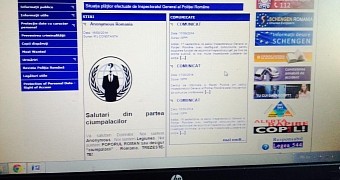 Anonymous Romania hacks police site