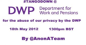 Anonymous Team targets the DWP's website