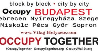 Occupy Budapest banner