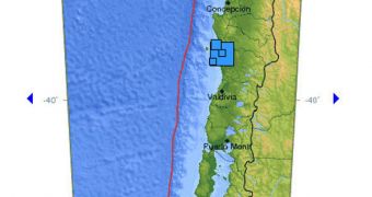 Map of the tremors that affected the Chilean coast on January 2