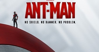 Ant-Man stands on Captain America's shield in new “Ant-Man” poster