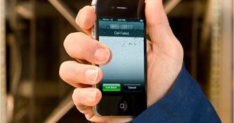 CDMA iPhone 4 showing a 'failed' call on Verizon's network