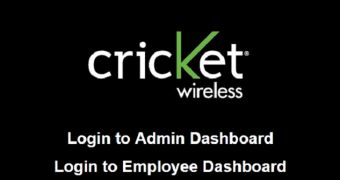 Cricket Wireless log-in page