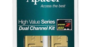 The Apacer DDR2-800 dual kit