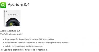 Aperture 3.4 update (screenshot)