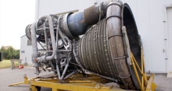 A snapshot of Rocketdyne's F-1 engine, serial number F-4023