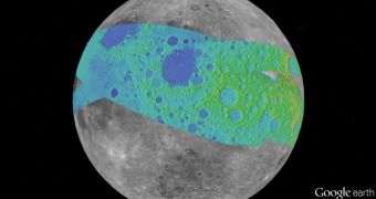 The color on this map represents the terrain elevation in the Apollo Zone mapped area