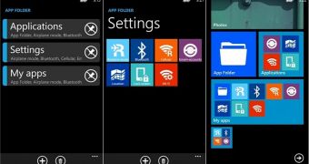 App Folder for Windows Phone (screenshots)