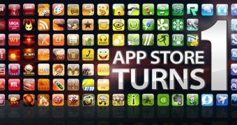 "App Store Turns 1" iTunes banner