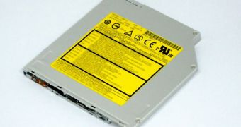 An Apple SuperDrive (optical drive) employed by the company's range of iMac desktop computers