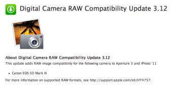Digital Camera RAW Compatibility Update 3.12