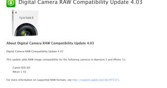 Digital Camera RAW Compatibility Update 4.03