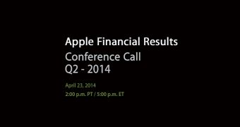 Apple financial results banner
