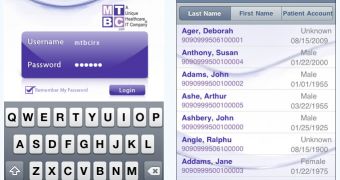 MTBC iRx application - iPhone screenshots