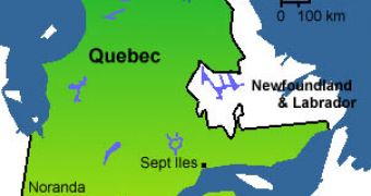 Quebec on a map