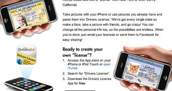Drivers License app marketing material
