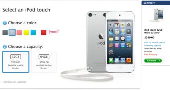 iPod touch marketing on Apple's online store (screenshot)