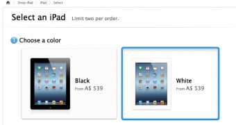 iPad online selector
