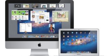 Mac App Store promo featuring iMac and MacBook Air