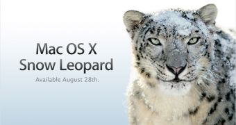 "Snow Leopard available August 28" banner