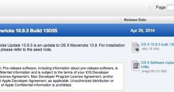 OS X Mavericks 10.9.3 Build 13D55 available for download on the Mac Dev Center