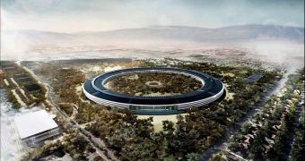 Apple "spaceship" Campus 2 rendering