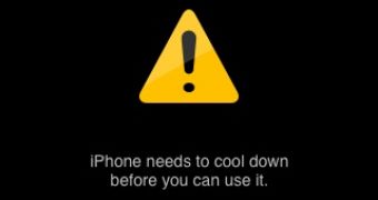 iPhone warning screen