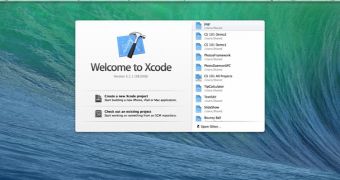 Xcode welcome screen