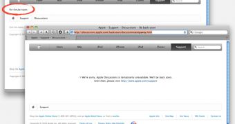 Apple Discussions forum screenshot - Saturday hack highlighted