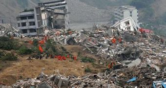Earthquake wreckage