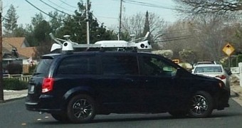 Apple-leased van carrying an array of cameras