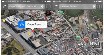 Apple Maps screenshots