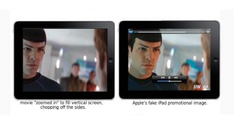 imgur uploader aims to demonstrate that Apple modified a screen capture from Star Trek (2009) to promote iPad capabilities