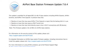 AirPort Base Station Firmware Update 7.6.4