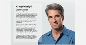 Craig Federighi, Apple's senior vice president of Software Engineering