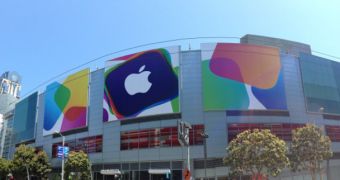 Moscone West dressed up for WWDC
