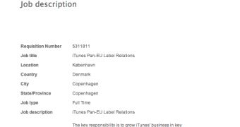 Apple Hiring Manager of iTunes Pan-EU Label Relations