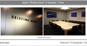 Apple briefing room in Shanghai