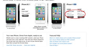 iPhone 4 promo material (shipping time highlighted) - screenshot